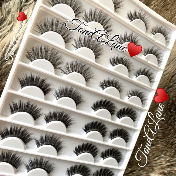 Mink Eyelashes Lashes Wispy Lashes 16 pairs - Picture 3 of 3